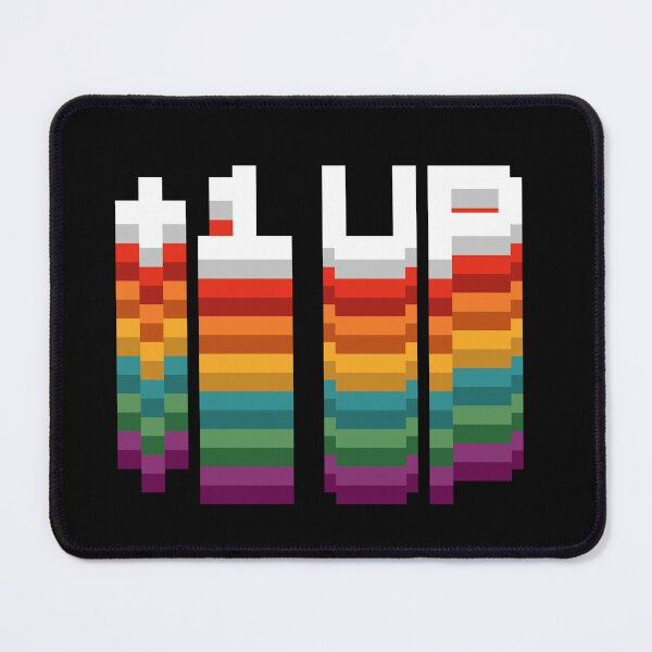 Item preview, +1UP LGBT - Colorful Pixel Extra Life (with dark colors) designed and sold by ProjetF.