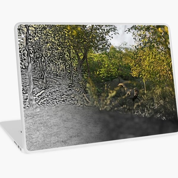 Velociraptor in the Woods Laptop Skin