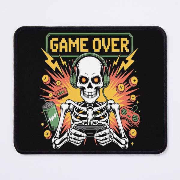 Item preview, Skeleton Gamer Rage Pixel Console Style with Headset designed and sold by CottonCandyPrin.