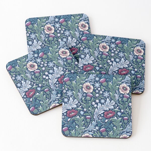 Item preview, Midnight Frost Garden – William Morris Style Winter Pattern designed and sold by Ewa Miller.