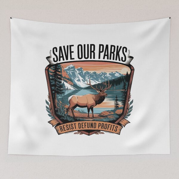 Item preview, USA Outdoor Adventures National Parks Save Our Resist Bear  designed and sold by KotexTemu.