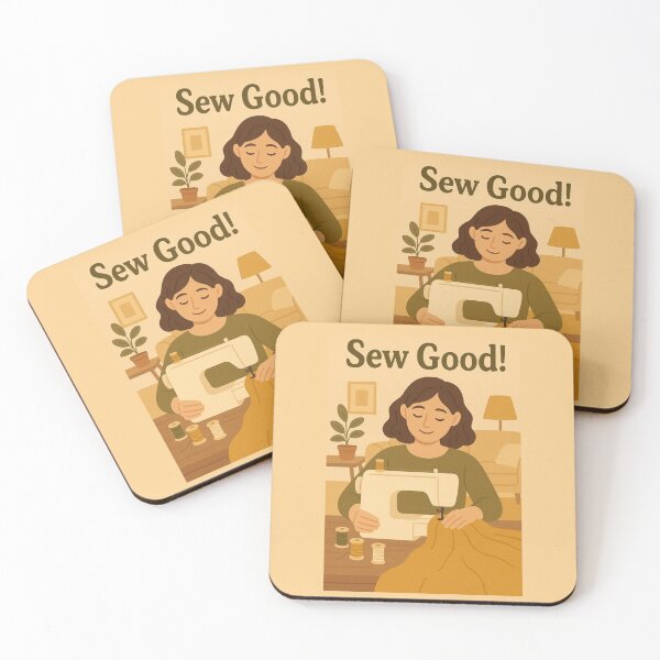 Item preview, Sew Good Sewing Hobby Creative Craft Illustration Sewing Sewing Machine designed and sold by Annika Shurafa.