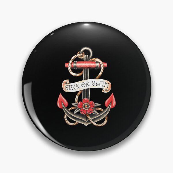 Item preview, Sink Or Swim American Traditional Tattoo Flash designed and sold by FernLela.