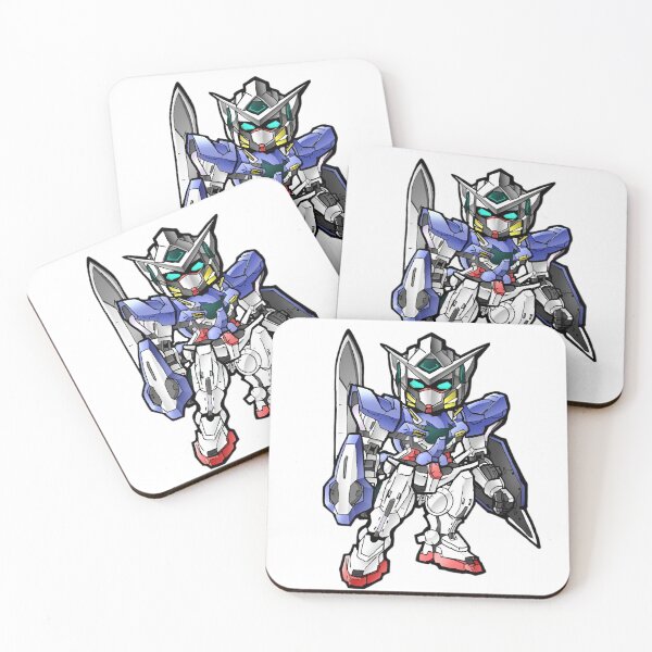 Item preview, Gundam Exia-Chibi Armored Mecha Knight – Futuristic Battle Robot Illustration designed and sold by Dyan4.