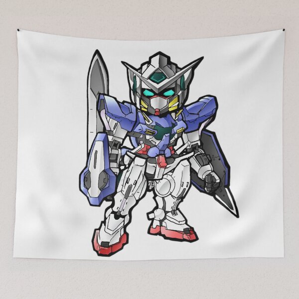 Item preview, Gundam Exia-Chibi Armored Mecha Knight – Futuristic Battle Robot Illustration designed and sold by Dyan4.