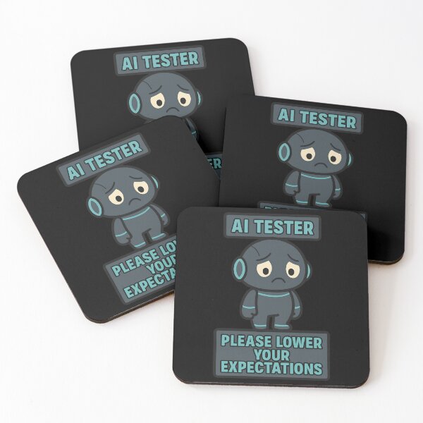 Item preview, AI Tester Please Lower Your Expectations Funny AI Design designed and sold by TeeTimeTreasure.