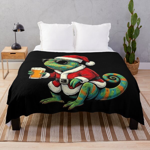 Item preview, Cool Santa Chameleon Drinking Beer Christmas Holiday designed and sold by k3rstman1.