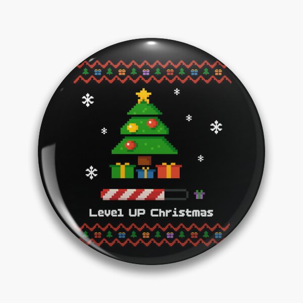 Item preview, Level Up Christmas - Pixel art ugly sweater style (8-Bit) designed and sold by ProjetF.