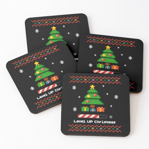 Item preview, Level Up Christmas - Pixel art ugly sweater style (8-Bit) designed and sold by ProjetF.