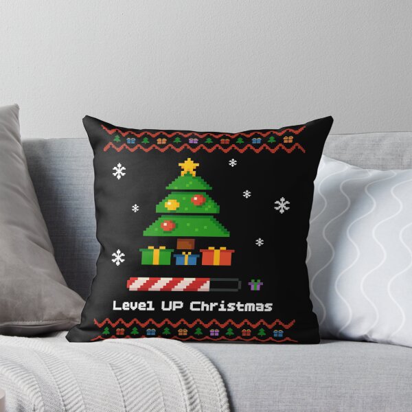 Item preview, Level Up Christmas - Pixel art ugly sweater style (8-Bit) designed and sold by ProjetF.