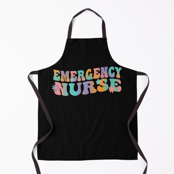 Item preview, Groovy Emergency Nurse Typography Flower Retro Art designed and sold by Nocturnal-Vines.
