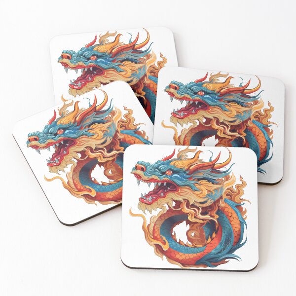 Item preview, Elemental Fire Dragon Coiled Illustration designed and sold by Lineer22.