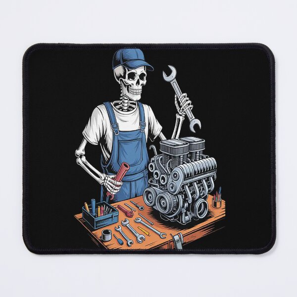 Item preview, Skeleton Mechanic Car Engine Automative Repair designed and sold by CottonCandyPrin.