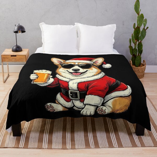 Item preview, Funny Corgi Santa Dog Christmas Beer designed and sold by k3rstman1.
