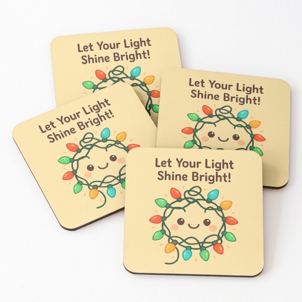 Item preview, Let Your Light Shine Bright by Modern Mojo | Cute Christmas Lights Art | Positive Holiday Inspiration Design designed and sold by Modern-Mojo.
