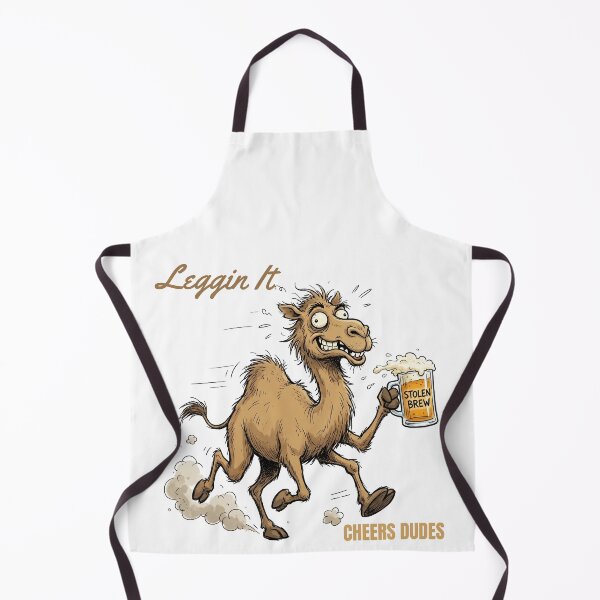 Item preview, Leggin It: Funny Stolen Brew Bandit – Comedy Camel Drinking T-Shirt designed and sold by Grang Art Artistic Designs.