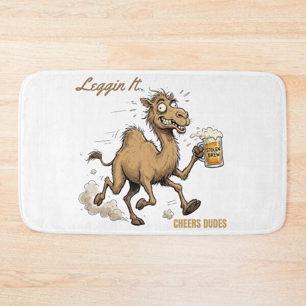 Item preview, Leggin It: Funny Stolen Brew Bandit – Comedy Camel Drinking T-Shirt designed and sold by Grang Art Artistic Designs.