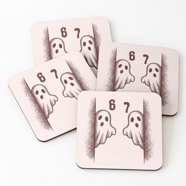 Item preview, Peeking Ghosts Saying 67 Funny Halloween Six Seven Humor designed and sold by KLArtzStore.