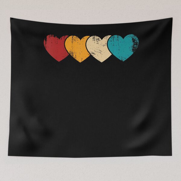 Item preview, Retro Multicolor Hearts Vintage Valentine Women Men designed and sold by LucretiaTina.