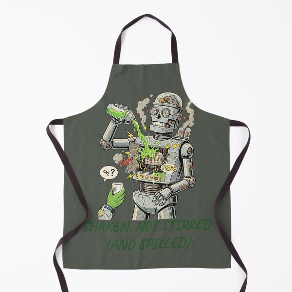 Item preview, Retro Futurism Robot Bartender - Vintage Comic Style Cocktail Fail designed and sold by Dewer Shop.