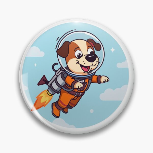 Item preview, Cute Space Dog Astronaut with Jetpack – Funny Cosmic Puppy designed and sold by Kavya Art.