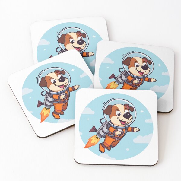 Item preview, Cute Space Dog Astronaut with Jetpack – Funny Cosmic Puppy designed and sold by Kavya Art.