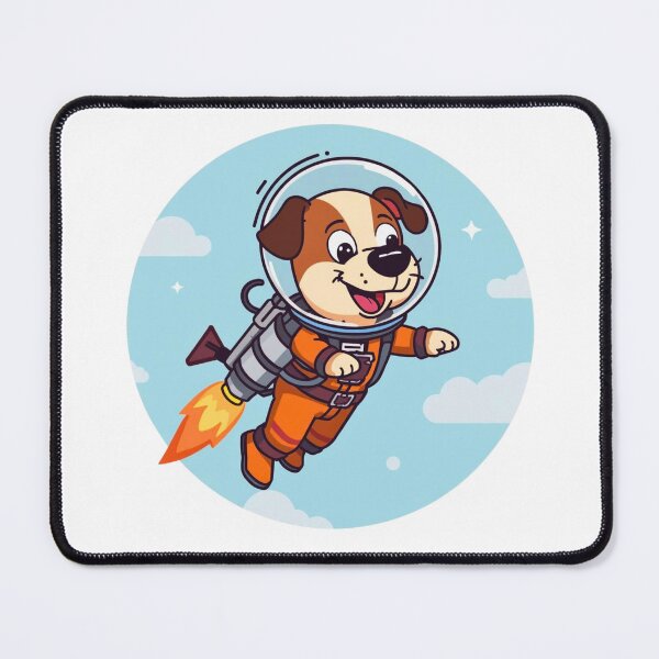 Item preview, Cute Space Dog Astronaut with Jetpack – Funny Cosmic Puppy designed and sold by Kavya Art.
