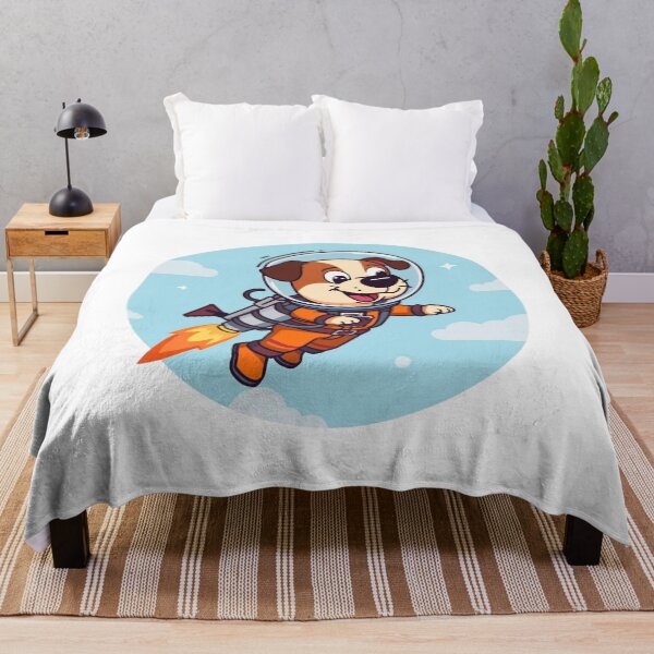 Item preview, Cute Space Dog Astronaut with Jetpack – Funny Cosmic Puppy designed and sold by Kavya Art.