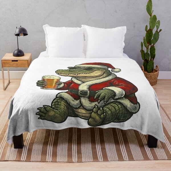 Item preview, Cool Santa Alligator Drinking Beer Christmas Holiday designed and sold by k3rstman1.