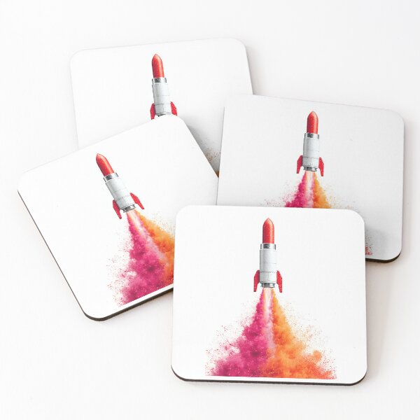 Item preview, Lipstick Rocket Launch - Modern Graphic Art for Apparel designed and sold by DanielY01.