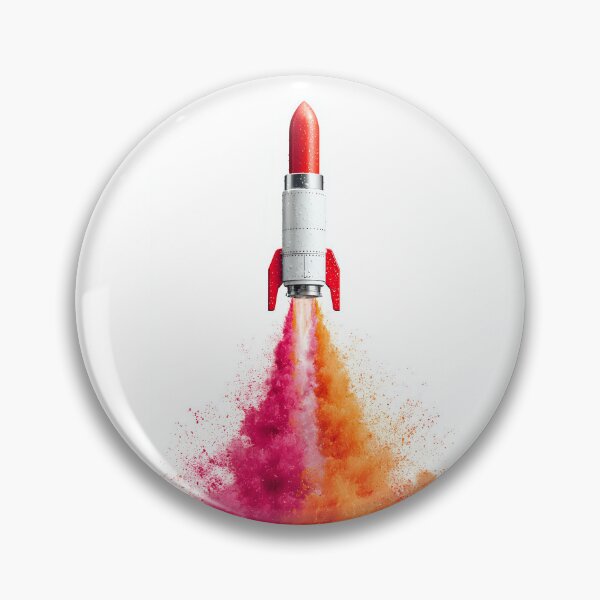 Item preview, Lipstick Rocket Launch - Modern Graphic Art for Apparel designed and sold by DanielY01.