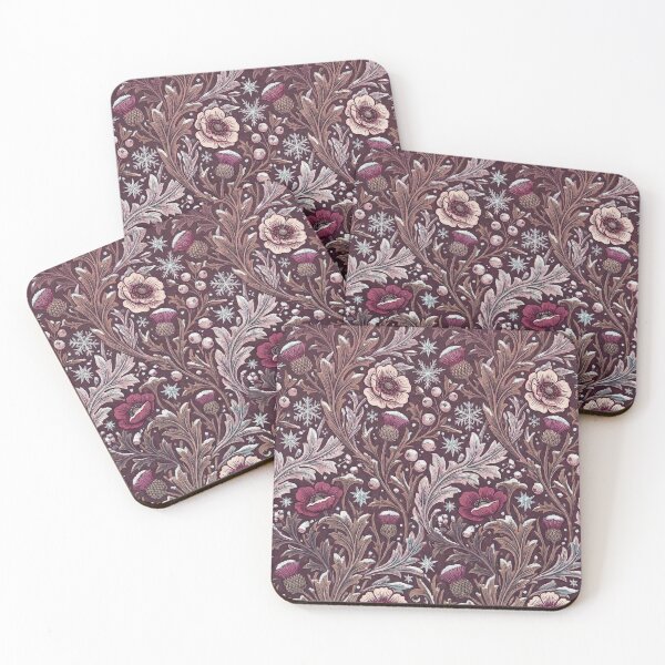 Item preview, Midnight Frost Garden – William Morris Style Winter Pattern designed and sold by Ewa Miller.