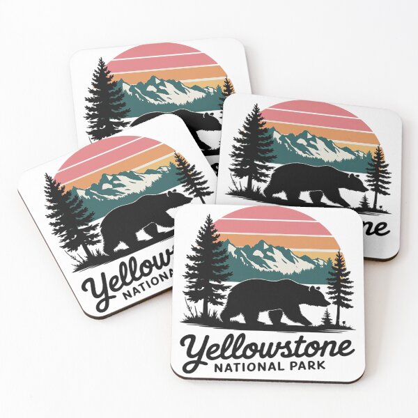 Item preview, Vintage Yellowstone National Park WY Mountain Bear  designed and sold by KotexTemu.