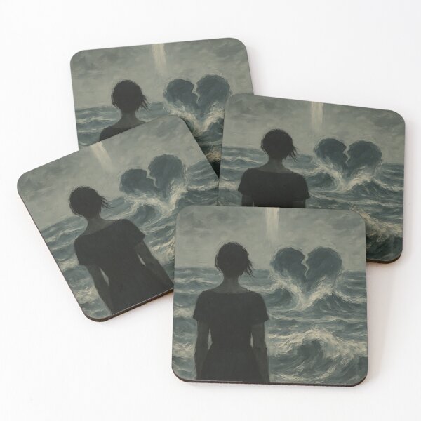 Item preview, Woman Storm Ocean Contemplation Art designed and sold by Cine8.