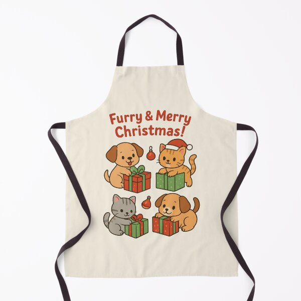 Item preview, Furry & Merry Christmas by Modern Mojo | Cute Dogs and Cats Holiday Art | Kawaii Pet Christmas Design designed and sold by Modern-Mojo.