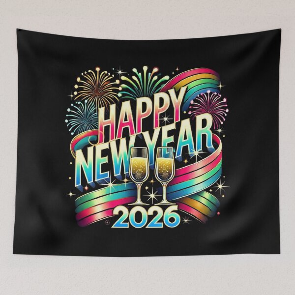 Item preview, Neon Celebration – Happy New Year 2026 designed and sold by SztylishDesigns.