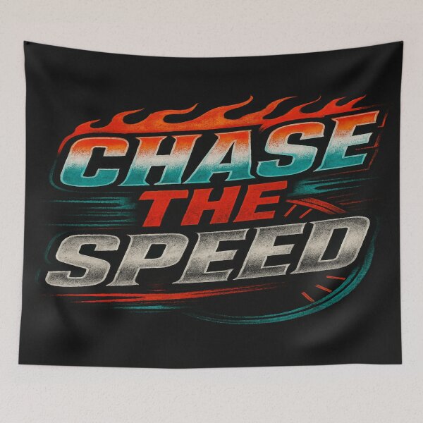 Item preview, Chase the Speed – Bold Racing Typography Design with Flames, Speed Lines & Adrenaline Vibes designed and sold by Bright Nest Studio.