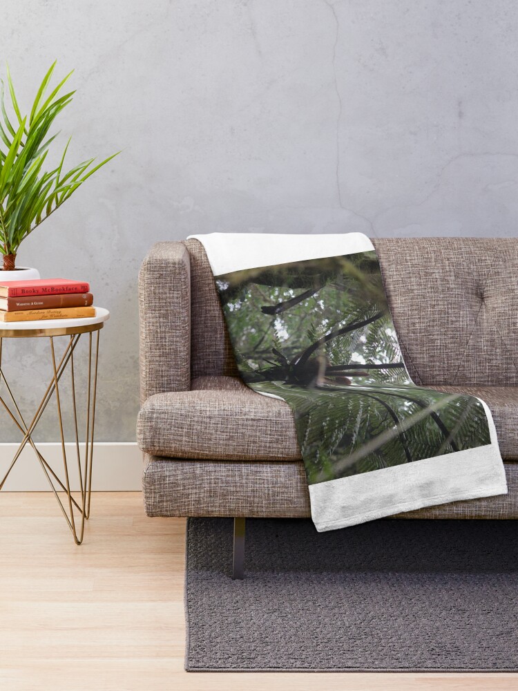 Thumbnail 2 of 6, Throw Blanket, Tree Fern designed and sold by bitternbit.