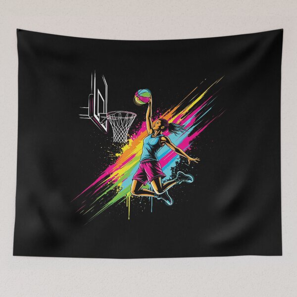 Item preview, Colorful Basketball Girl Splash Art designed and sold by TiffanyLucia.