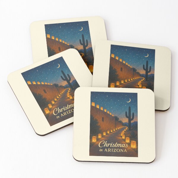 Item preview, Christmas in Arizona – Luminarias on an Adobe Walkway designed and sold by Novel Works Studio.