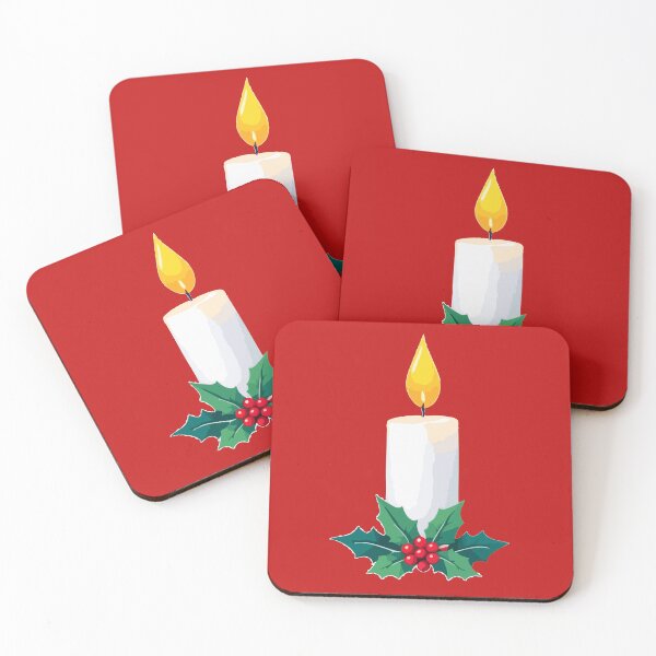 Item preview, Christmas Candle & Holly designed and sold by SteadyRolling.