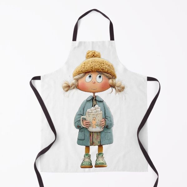 Item preview, Cozy Cocoa Girl – Cute Autumn Illustration with Knitted Hat & Marshmallow Mug | Warm Hygge Art by OlenaDykun.ai designed and sold by olenadykun.ai.