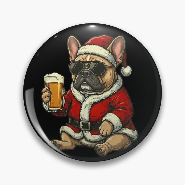 Item preview, French Bulldog Santa Sunglasses Beer Christmas designed and sold by k3rstman1.