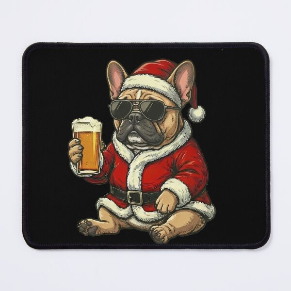 Item preview, French Bulldog Santa Sunglasses Beer Christmas designed and sold by k3rstman1.