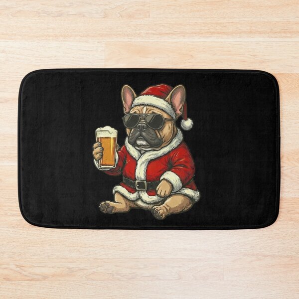 Item preview, French Bulldog Santa Sunglasses Beer Christmas designed and sold by k3rstman1.