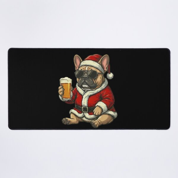 Item preview, French Bulldog Santa Sunglasses Beer Christmas designed and sold by k3rstman1.