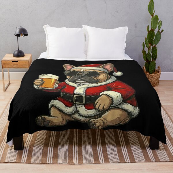 Item preview, French Bulldog Santa Sunglasses Beer Christmas designed and sold by k3rstman1.
