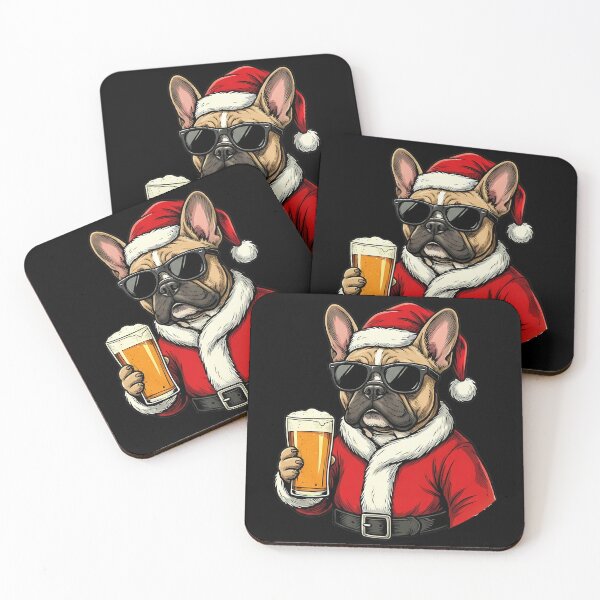 Item preview, Cool French Bulldog Santa Holding Beer Christmas designed and sold by k3rstman1.