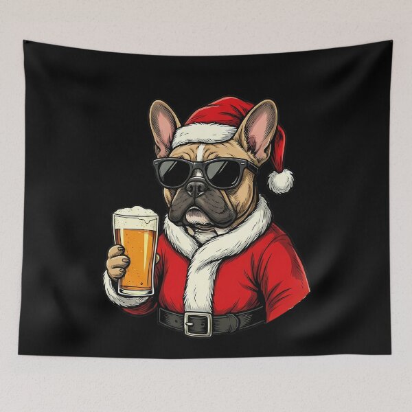 Item preview, Cool French Bulldog Santa Holding Beer Christmas designed and sold by k3rstman1.