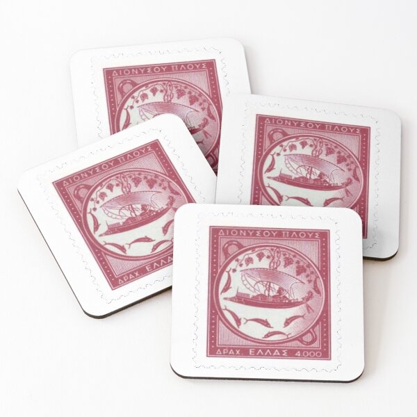 Item preview, Vintage Red Boat Greek Postage Stamp designed and sold by red-amber65.